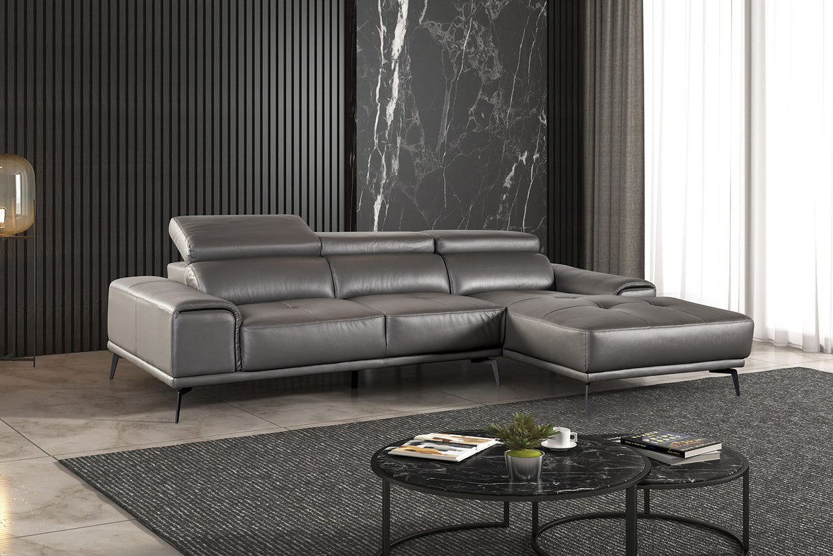 Vadso Dark Gray Sectional, Right Chaise