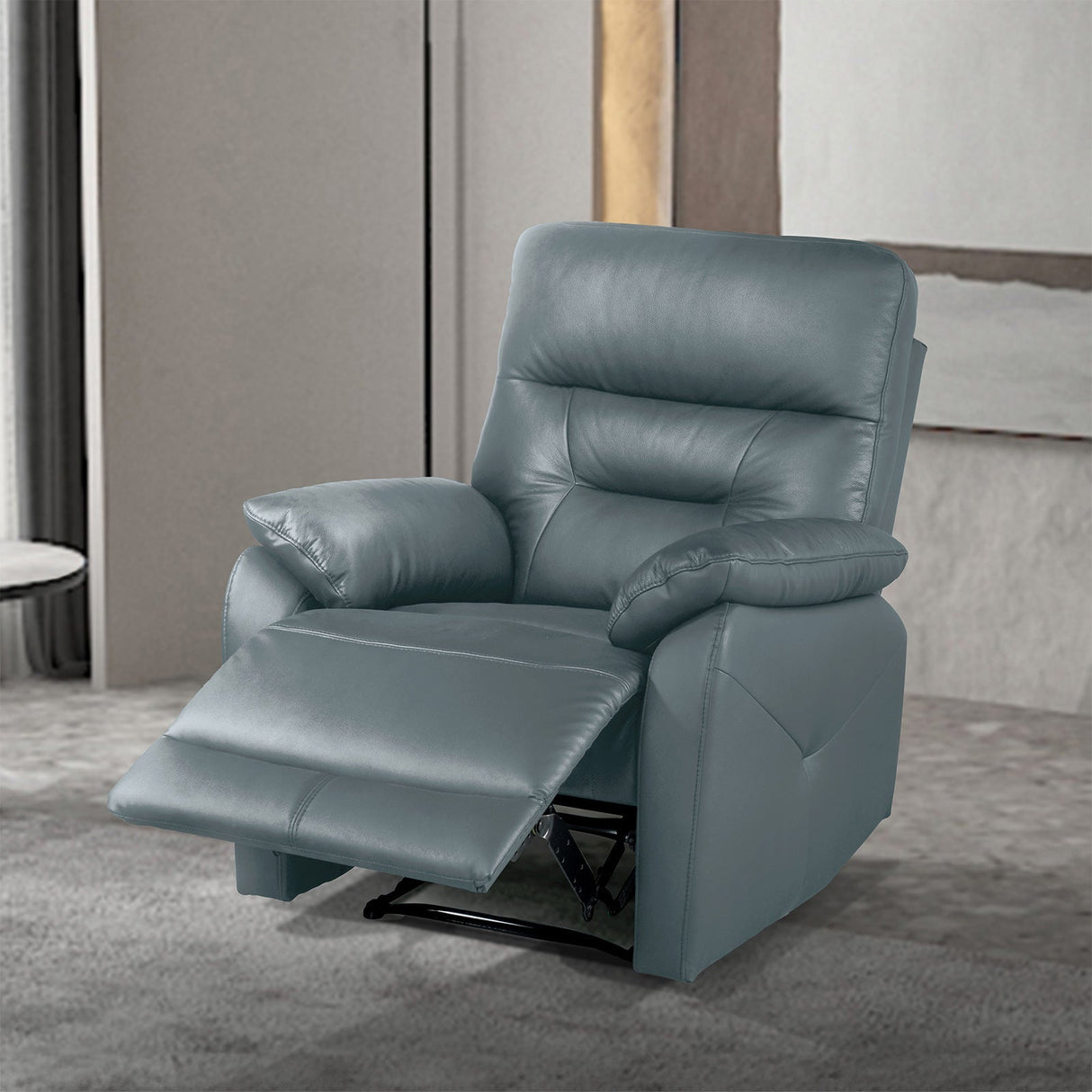 Micaelis Slate Blue Manual Recline Chair