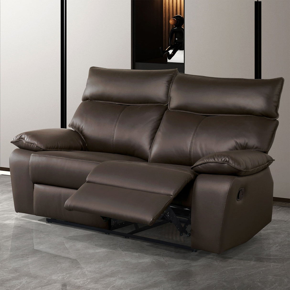 Onoria Brown Manual Recline Loveseat