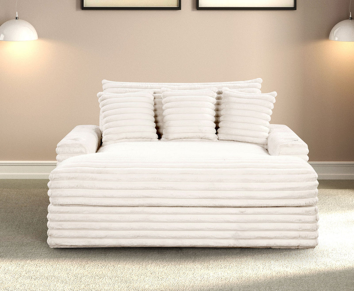 Veyrier White 2 Arm Chaise