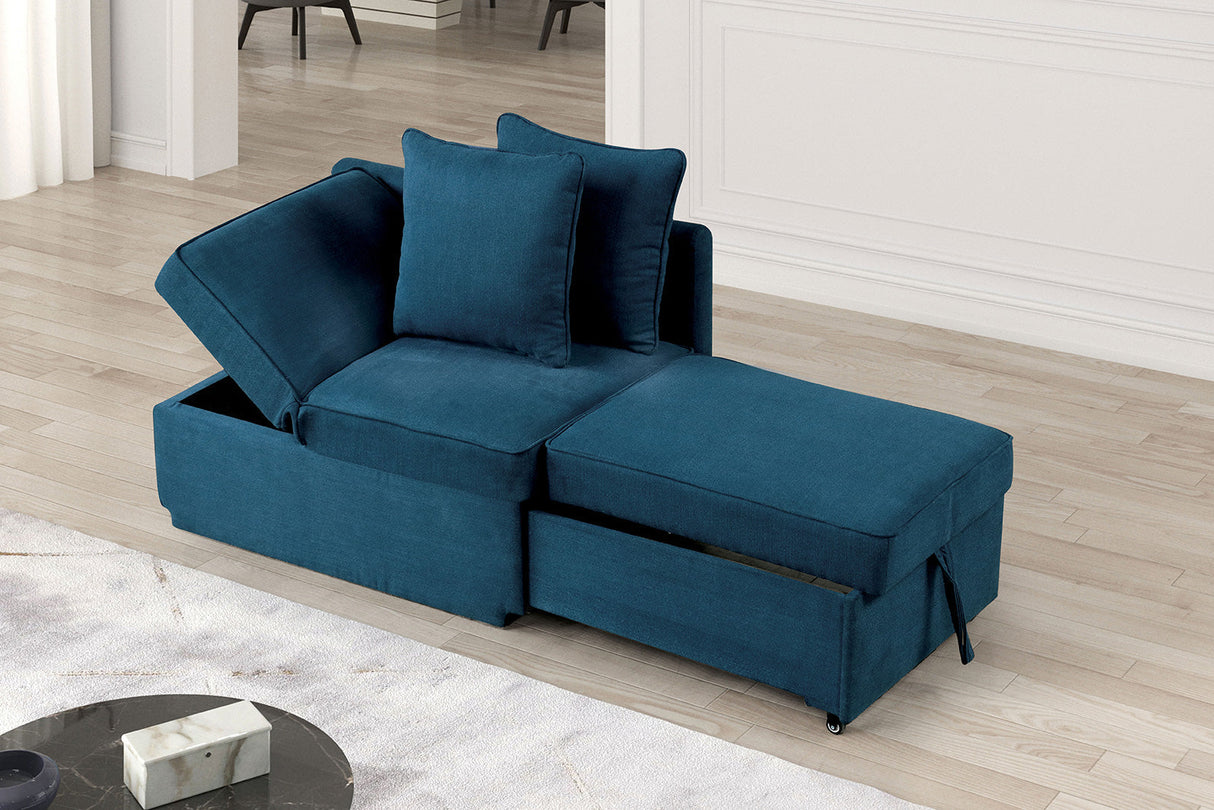 Woburn Blue Convertible Chair