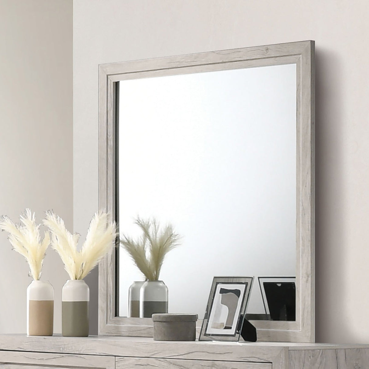 Mysen White Wash Mirror