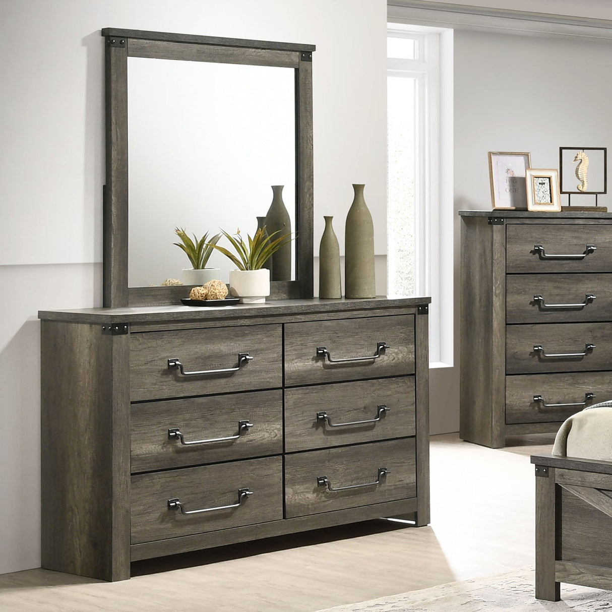 Britonale Rustic Gray Mirror