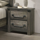 Britonale Rustic Gray Nightstand