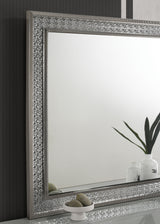 Cassiopeia Metallic Gray Rect Mirror