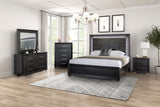 Ashbourne Black Queen Bed