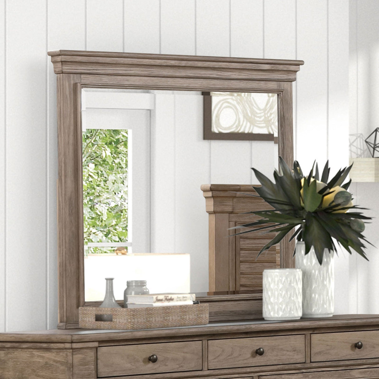 Sheringham Weathered Gray Mirror