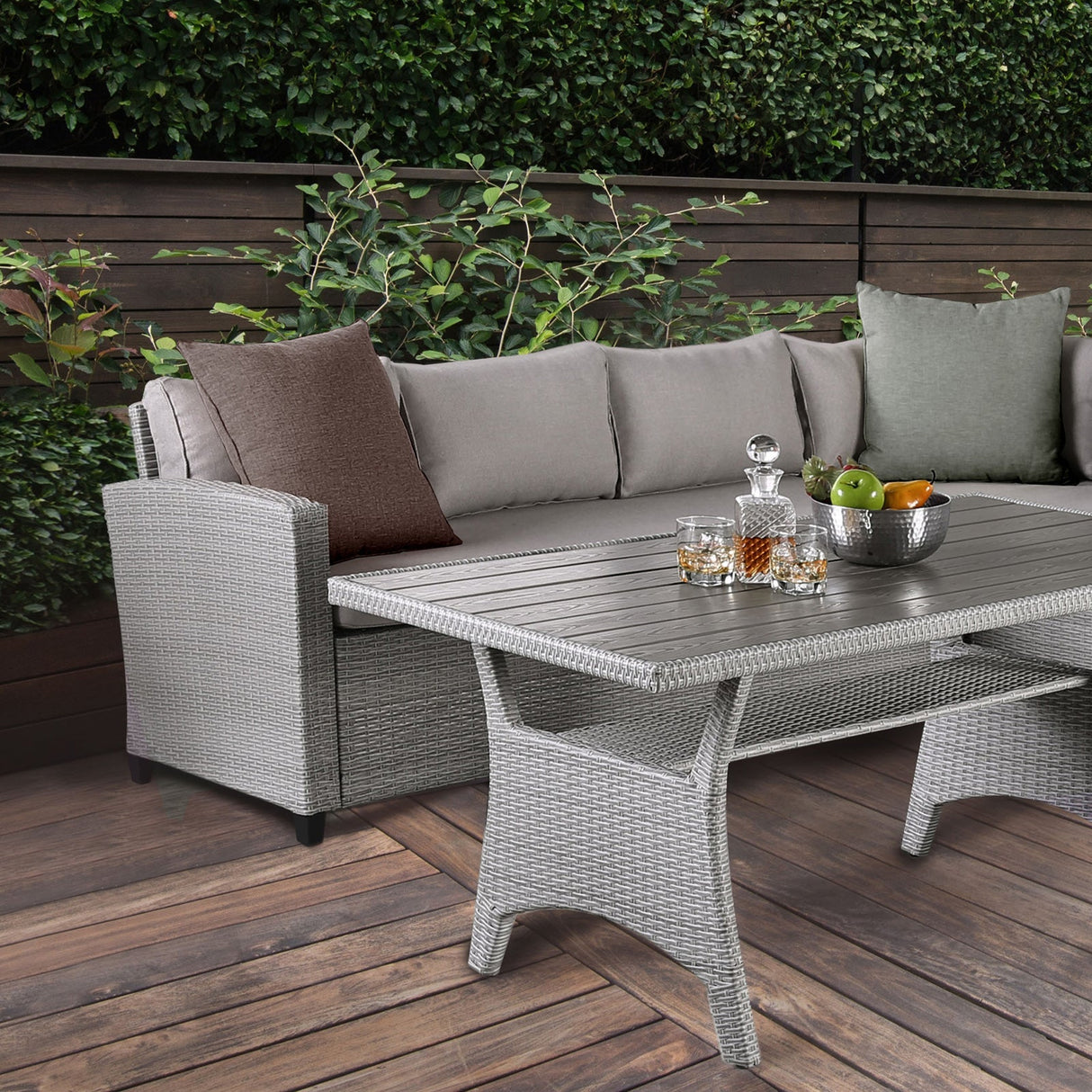 Shonda Gray 3 PC. Patio Dining Set