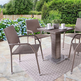 Aminta Natural Patio Bistro Set