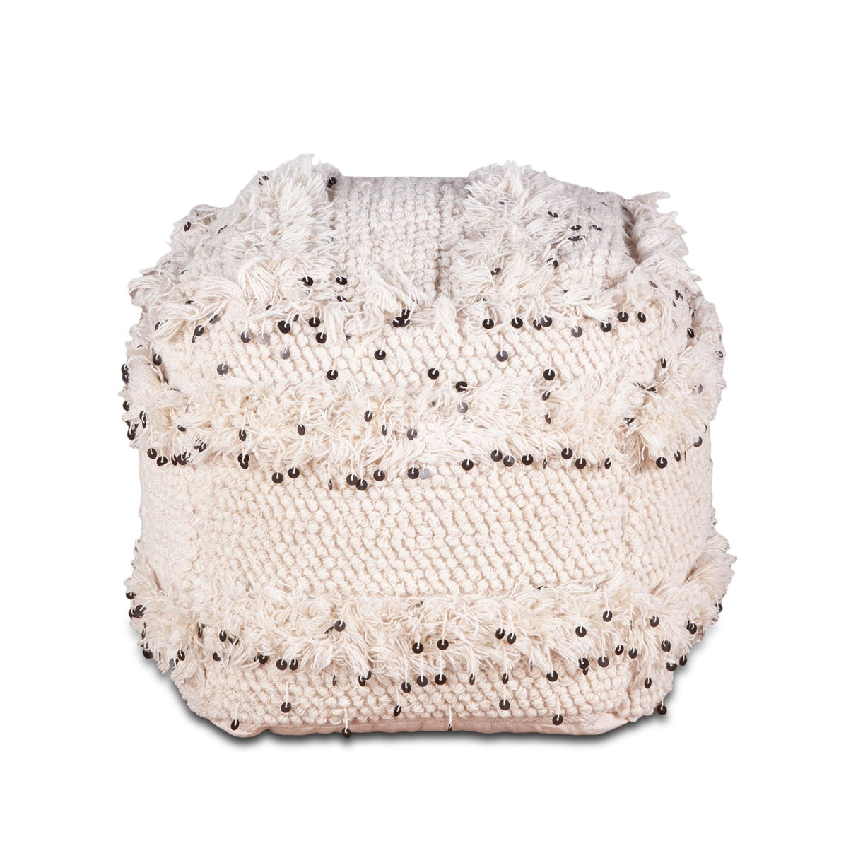 Marrakech 18" Accent Ottoman in Moroccan Sequined by Home Trends & Design at Eve Furniture