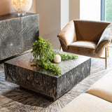 Mojave 35" Coffee Table in Desert Patina with Brass Base by Home Trends & Design at Eve Furniture