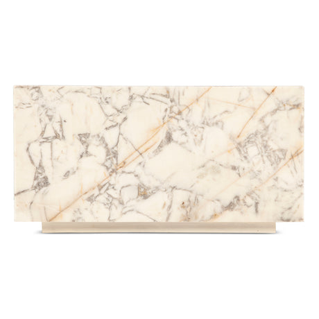 Nile 32" Drum Coffee Table in Alabaster Marble by Home Trends & Design at Eve Furniture