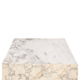 Nile 32" Drum Coffee Table in Alabaster Marble by Home Trends & Design at Eve Furniture