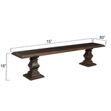 Nimes 80" Bench in Vintage Brown by Home Trends & Design at Eve Furniture