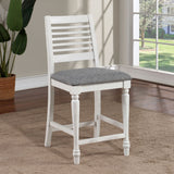 Calabria Antique White/Gray Counter Ht. Chair, Set of 2