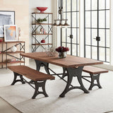 Organic Forge 70" Bench in Raw Walnut by Home Trends & Design at Eve Furniture