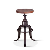 Organic Forge 14" Adjustable Stool in Raw Walnut by Home Trends & Design at Eve Furniture