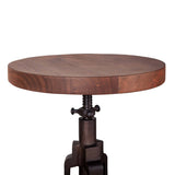 Organic Forge 14" Adjustable Stool in Raw Walnut by Home Trends & Design at Eve Furniture