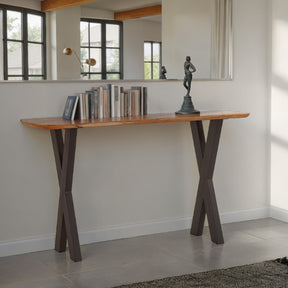 Rapallo 52" Console Table in Natural Mango Wood by Home Trends & Design at Eve Furniture