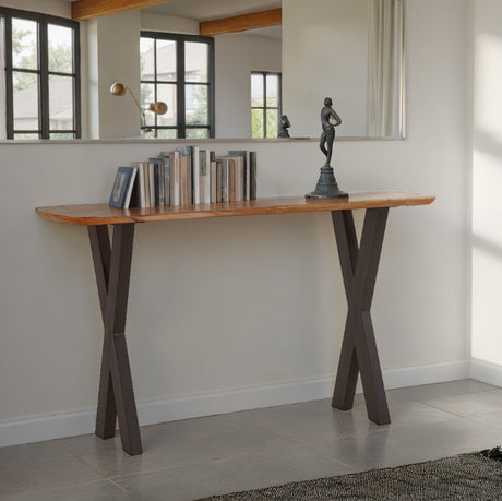 Rapallo 52" Console Table in Natural Mango Wood by Home Trends & Design at Eve Furniture