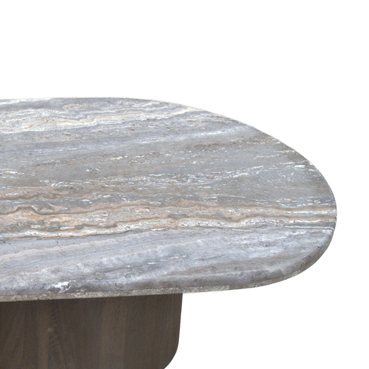 San Juan 75" Coffee Table in Royal Brown with Gray Travertine