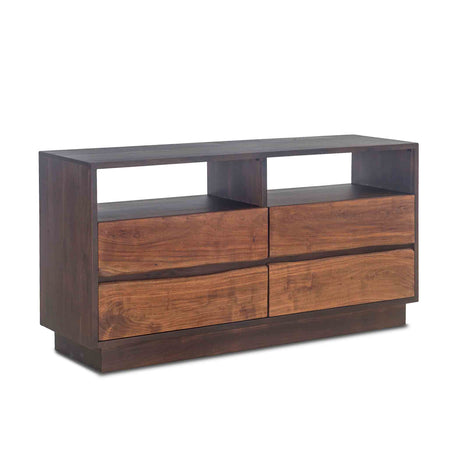 San Marino 64" Dresser in Raw Walnut and Ebony by Home Trends & Design at Eve Furniture