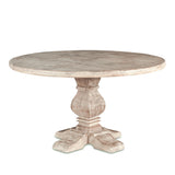 San Rafael 48" Round Dining Table in Heirloom White