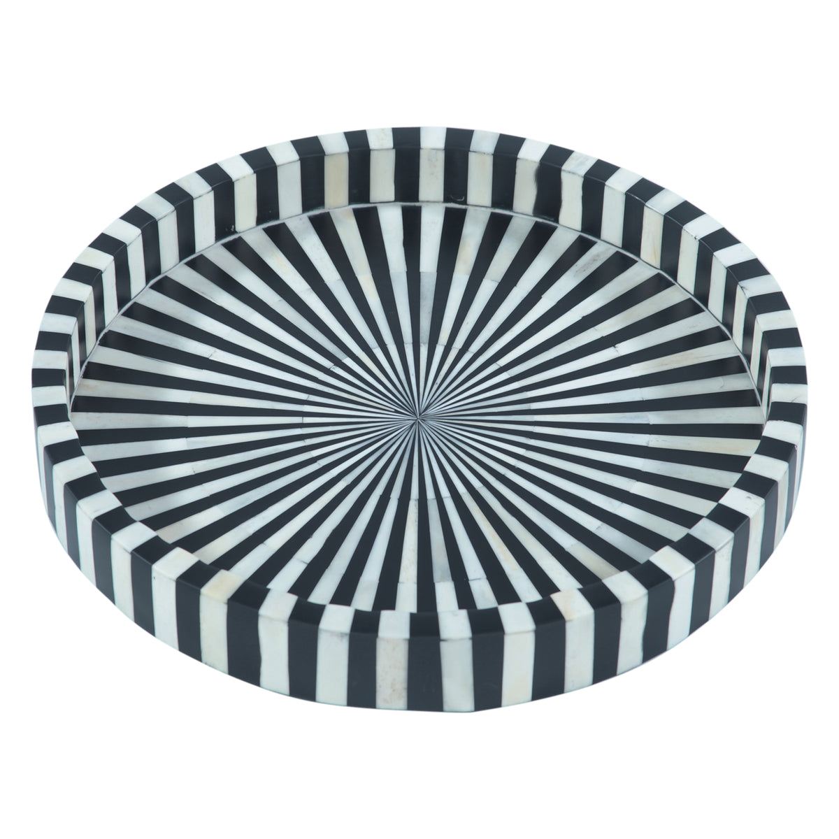 Taara Round Tray in Radial Pattern