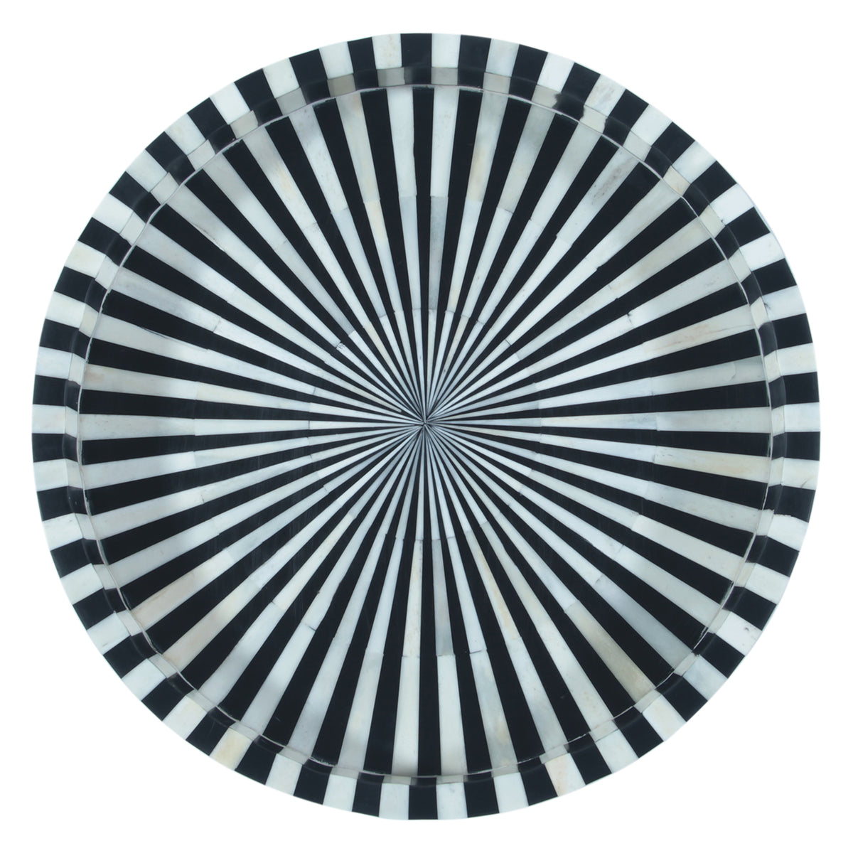 Taara Round Tray in Radial Pattern