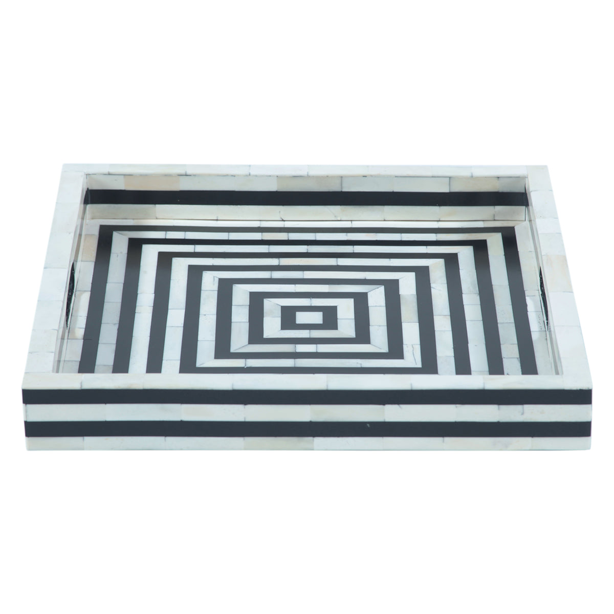 Taara Square Tray in Striped Pattern