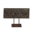 Tribal 15" Carved Wooden Panel on Iron Stand by Home Trends & Design at Eve Furniture