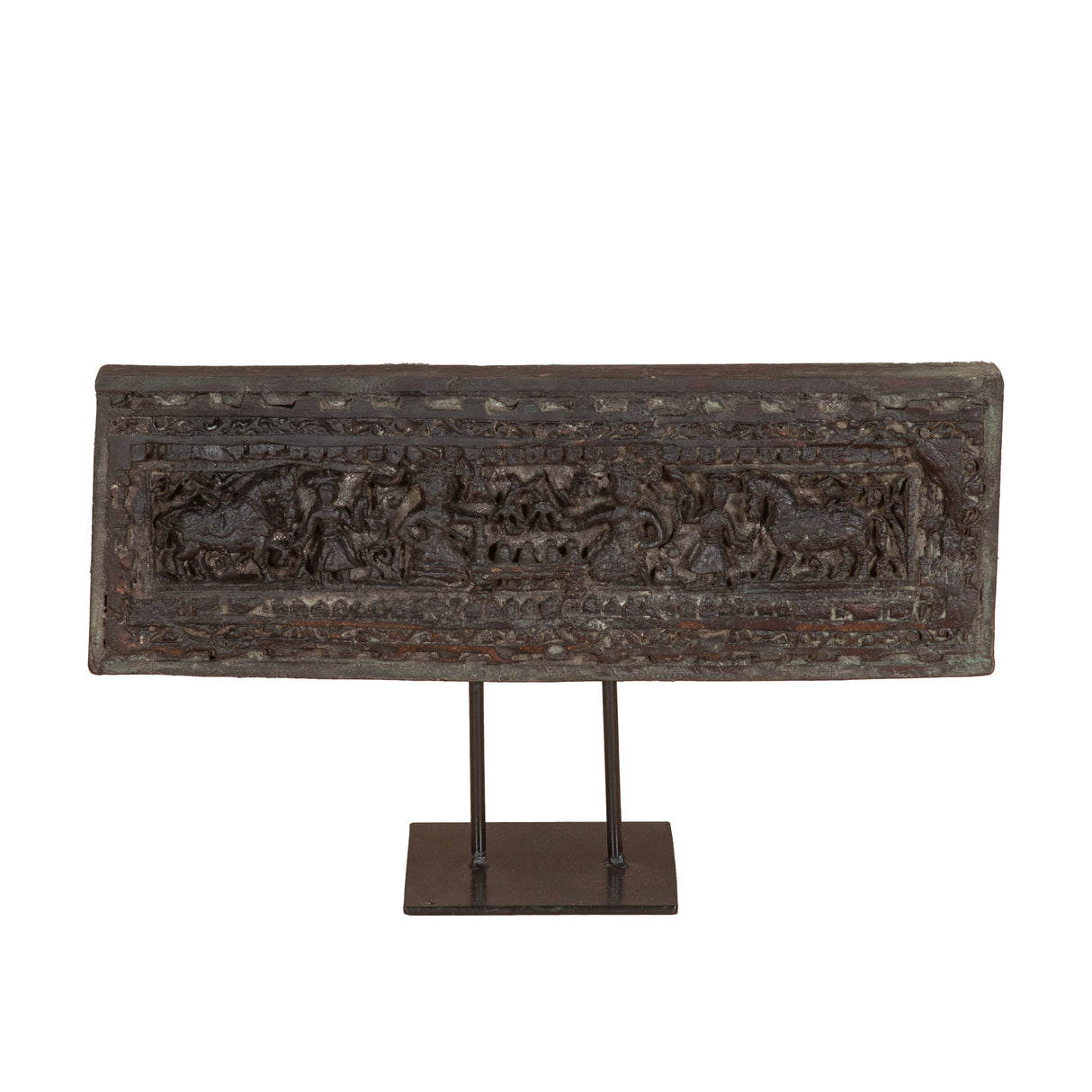 Tribal 20" Carved Wood Panel on Iron Stand by Home Trends & Design at Eve Furniture