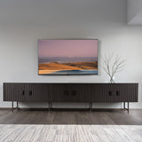 Verbania 98" Plasma Cabinet in Matte Black by Home Trends & Design at Eve Furniture