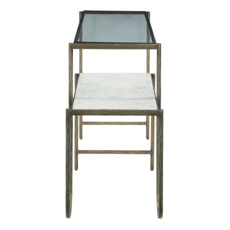 Venice 50" Nesting Console Table with Marble and Glass by Home Trends & Design at Eve Furniture