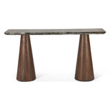 Vista 60" Console Table with Lava Marble and Dark Mango Base