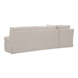 Fable Beige L Shape Slipcover 100.5" Dining Banquette