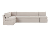 Fable Beige L Shape Slipcover 125.5" Dining Banquette by Moe's Home at Eve Furniture