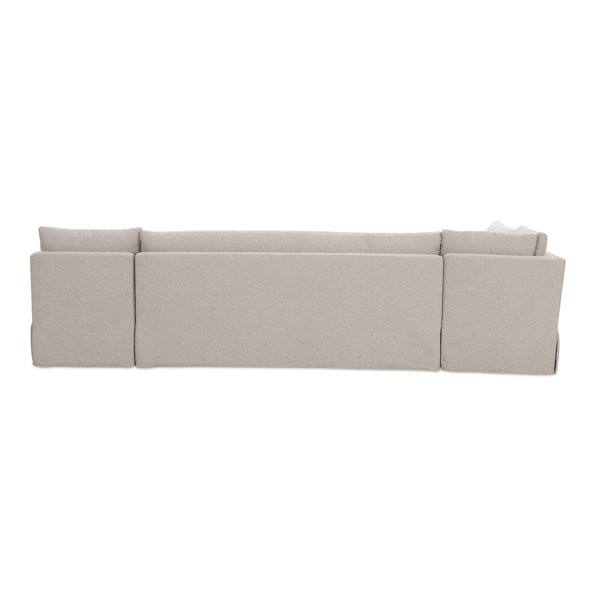Fable Beige L Shape Slipcover 125.5" Dining Banquette by Moe's Home at Eve Furniture