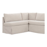 Fable Beige L Shape Slipcover 125.5" Dining Banquette by Moe's Home at Eve Furniture
