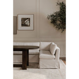 Fable Beige L Shape Slipcover 125.5" Dining Banquette by Moe's Home at Eve Furniture
