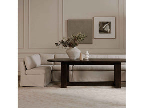 Fable Beige L Shape Slipcover 125.5" Dining Banquette by Moe's Home at Eve Furniture