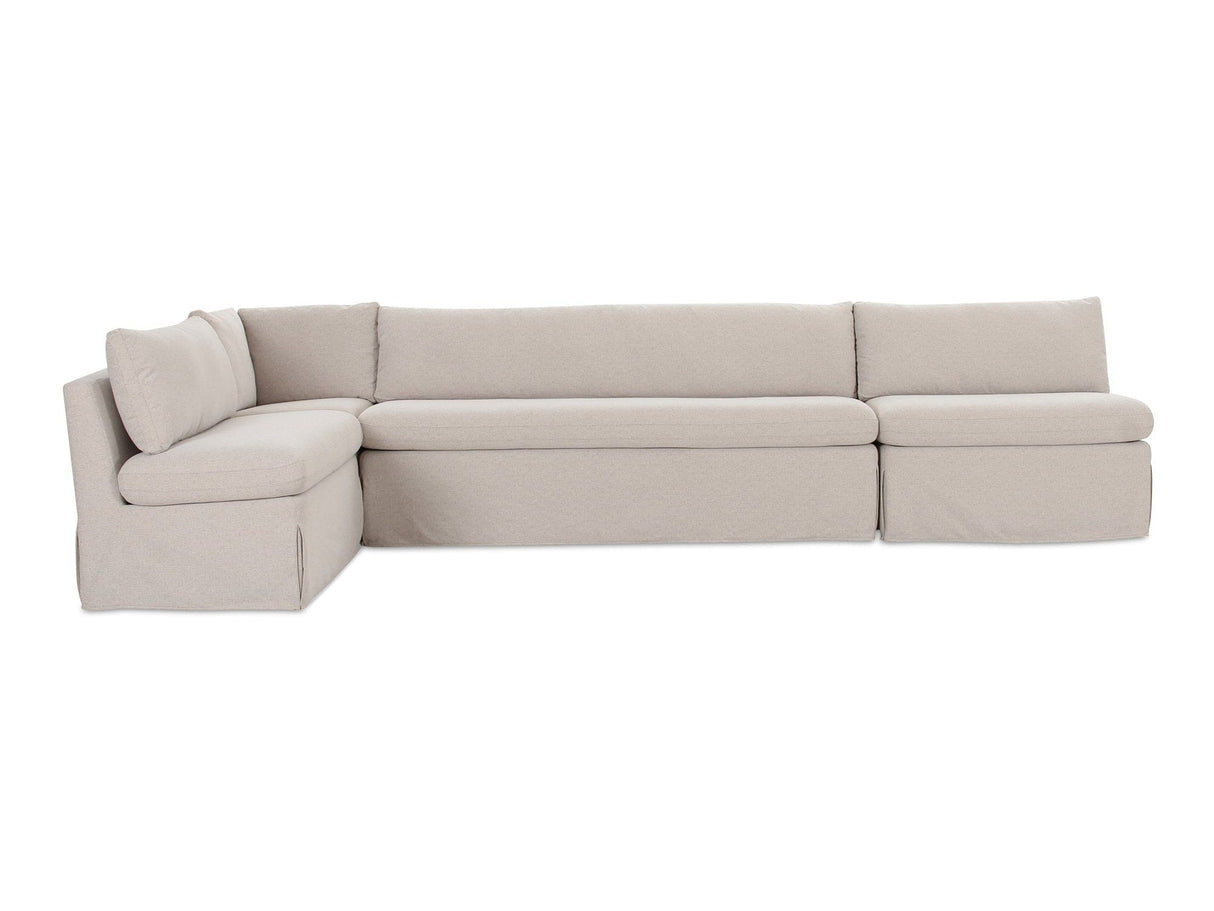 Fable Beige L Shape Slipcover 139.5" Dining Banquette by Moe's Home at Eve Furniture