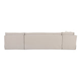 Fable Beige L Shape Slipcover 139.5" Dining Banquette by Moe's Home at Eve Furniture