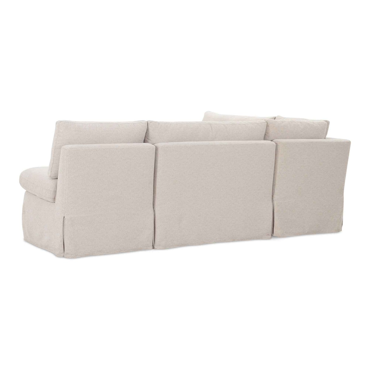 Fable Beige L Shape Slipcover 96" Dining Banquette