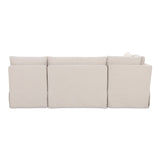 Fable Beige L Shape Slipcover 96" Dining Banquette by Moe's Home at Eve Furniture