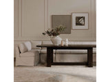 Fable Beige L Shape Slipcover 96" Dining Banquette