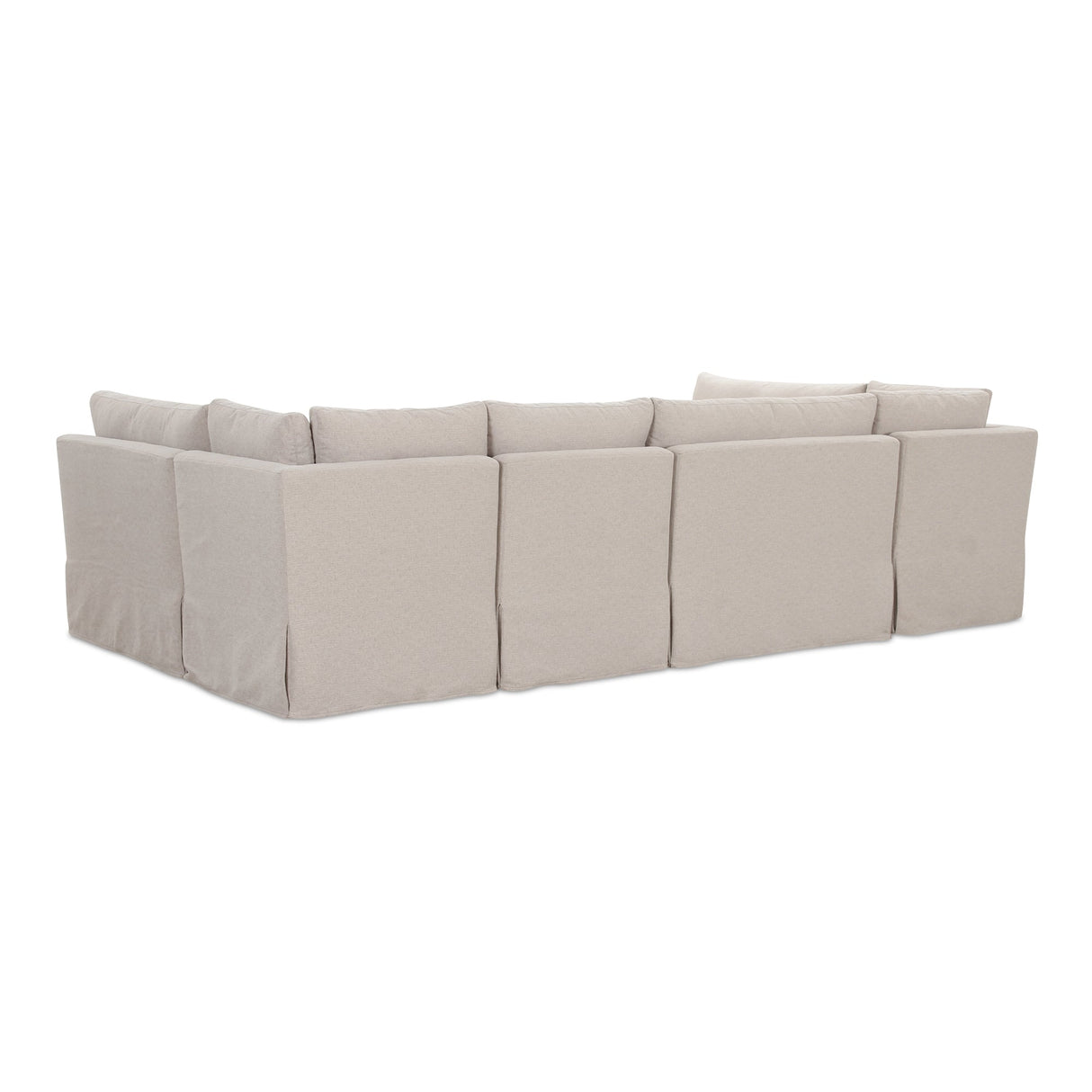 Fable Beige U Shape Slipcover Dining Banquette 121 in by Moe's Home at Eve Furniture