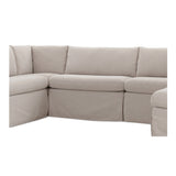 Fable Beige U Shape Slipcover Dining Banquette 121 in by Moe's Home at Eve Furniture