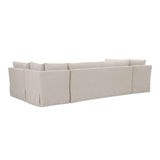 Fable Beige U Shape Slipcover Dining Banquette 129 in by Moe's Home at Eve Furniture