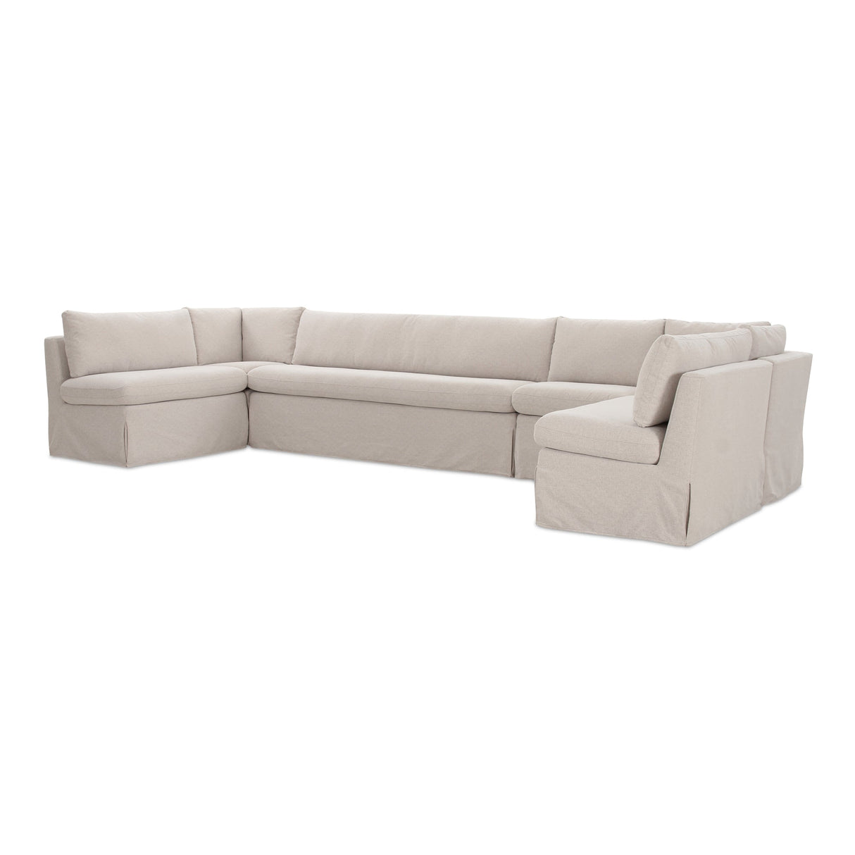 Fable Beige U Shape Slipcover Dining Banquette 154 in by Moe's Home at Eve Furniture